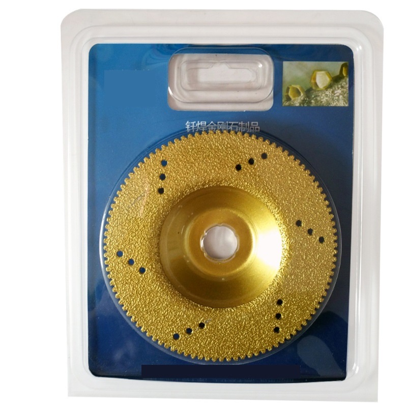 Vacuum Brazed Diamond Cup Grinding Wheel with Lace Edge (SED-GW-VBL)