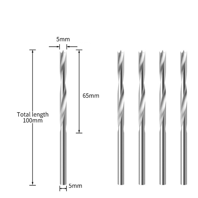 5PCS Drills Set HSS Brad Point Twist Drill Bits for Woodworking (SED-BP-S5)