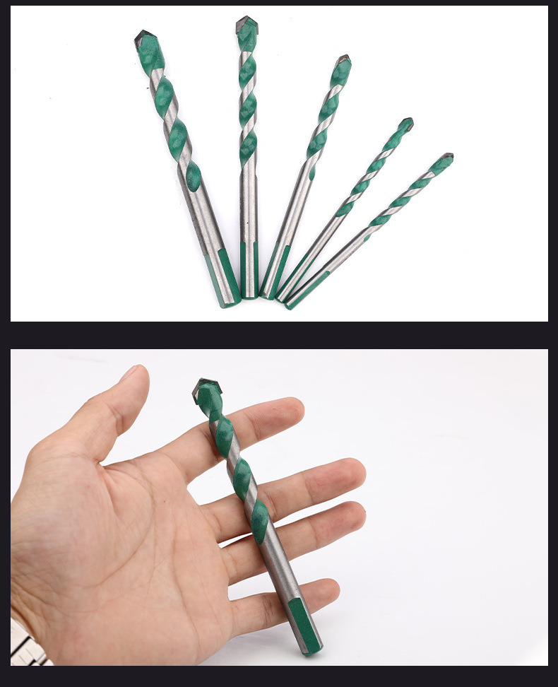 Carbide Tip Multifunction Drill Bits with Green Flute Coating for Drilling Stone, Steel, Glass, Concrete, Wood, Plastic, Brick and Tiles (SED-MTD-GRF)