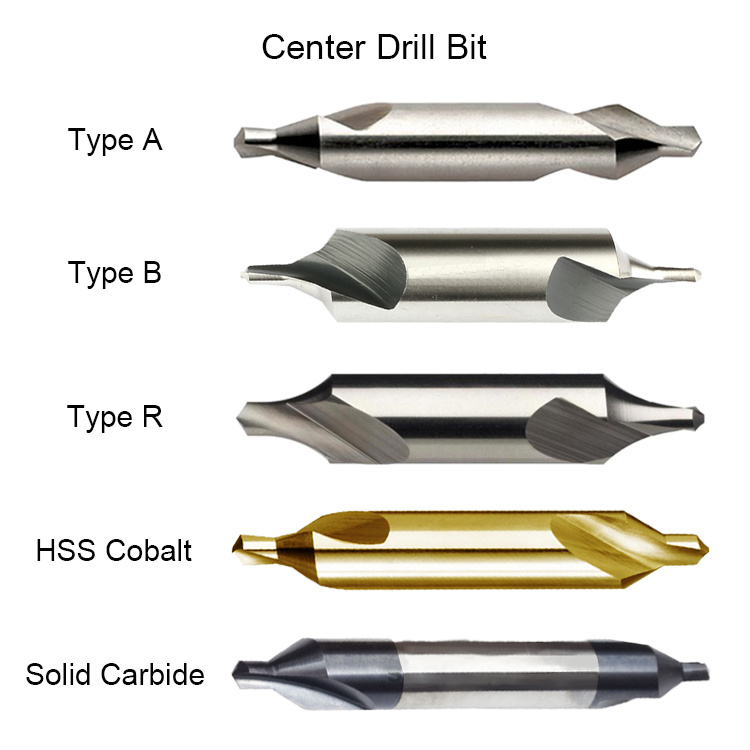 DIN333 HSS Drills R Type HSS Center Drill Bit for Center Drilling (SED-CDR)