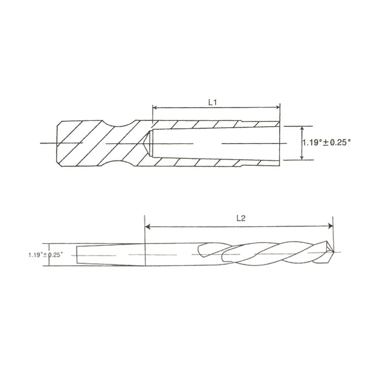 Quick Change HSS Jobber Drill Bit HSS Drill Shank Hex Shank Twist Drills for Stainless Steel Metal Aluminium PVC Iron Drilling (SED-HTHS)