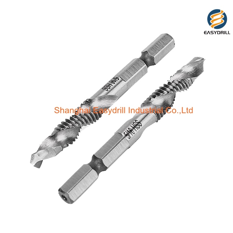 6PCS 3 in 1 Multi Purpose HSS Drills Taps Countersink Combination Drills HSS Twist Drill Bit for Metal Drilling Tapping (SED-CDBS6)