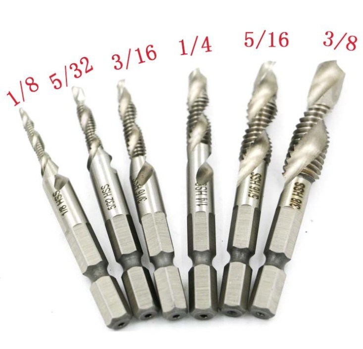 HSS Combined Drill&Tap Bit with 1/4 Hex Shank (SED-CDT)