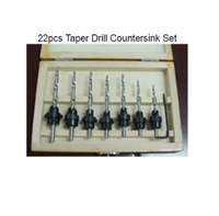 22PCS HSS Taper Drill Bits Screw HSS Countersink Bits Set (SED-CSS22-TD)
