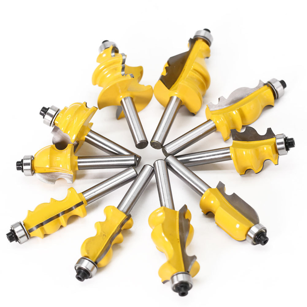 10PCS Woodworking Tools Wood Milling Cutter Wood Router Bits Set (SED-RBS10)