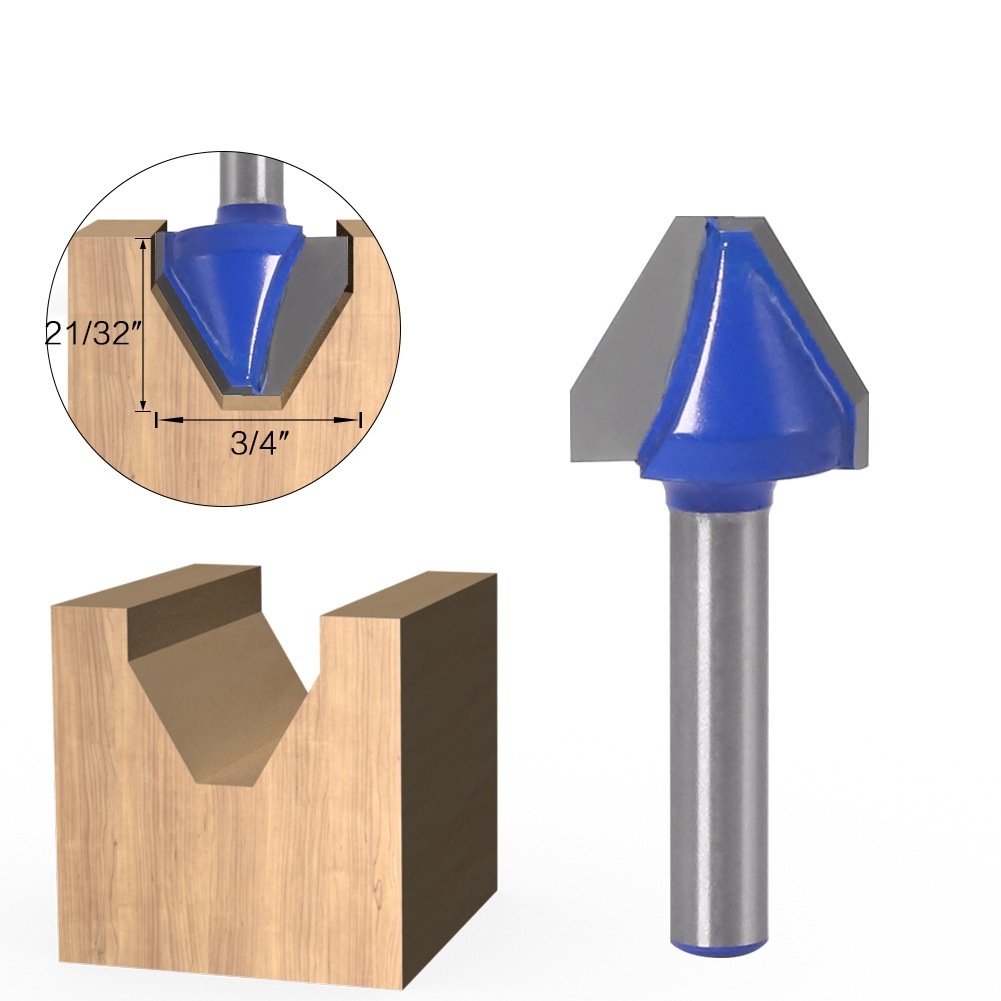 V Type 60 Angle Woodworking Tool Milling Cutter Wood Router Bit (SED-MC-V60)