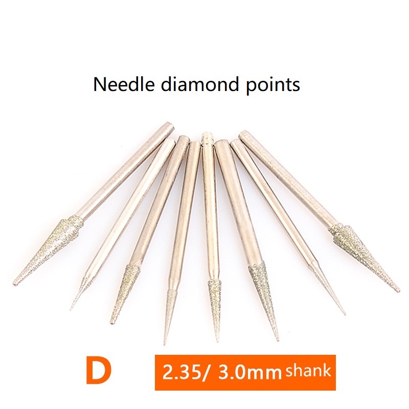 Pointed Needle Type Electroplated Diamond Mounted Points Diamond Burrs (SED-MPE-PN)