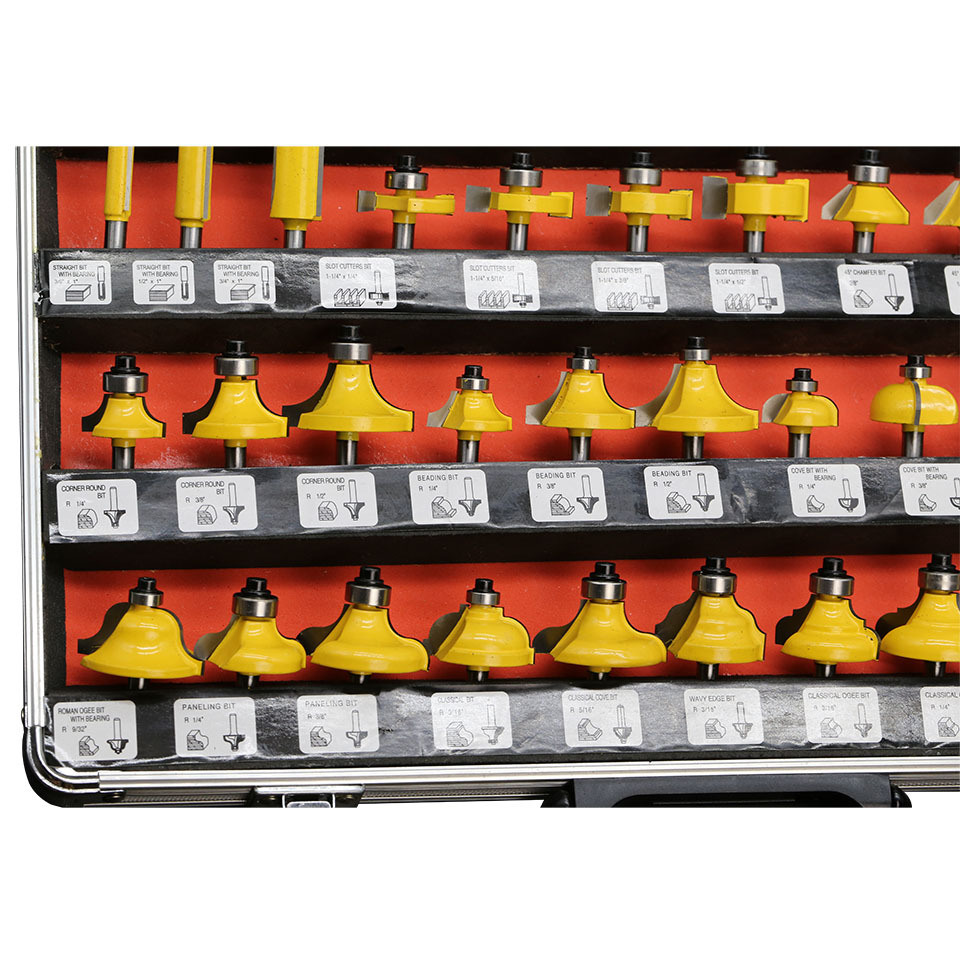 50PCS Woodworking Tools Milling Cutter Wood Router Bits Set with 1/4"Shank (SED-RBS50)