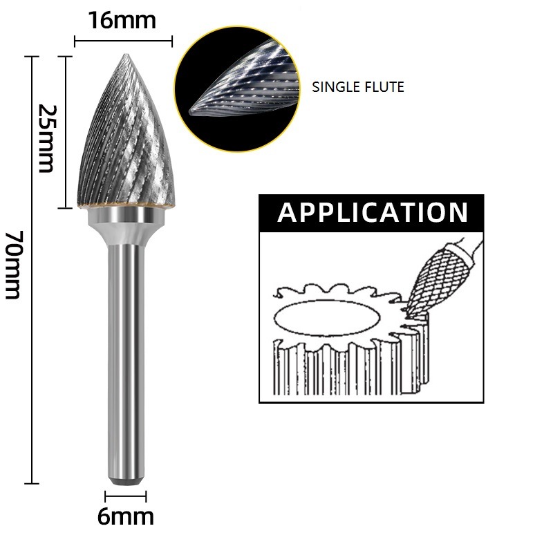 G Type Power Tools Rotary Files Tungsten Carbide Burr (SED-RB-G)