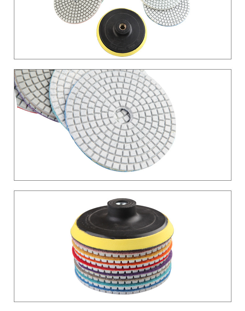 8PCS Diamond Polishing Pads Set for Masonry (SED-PP-S8)