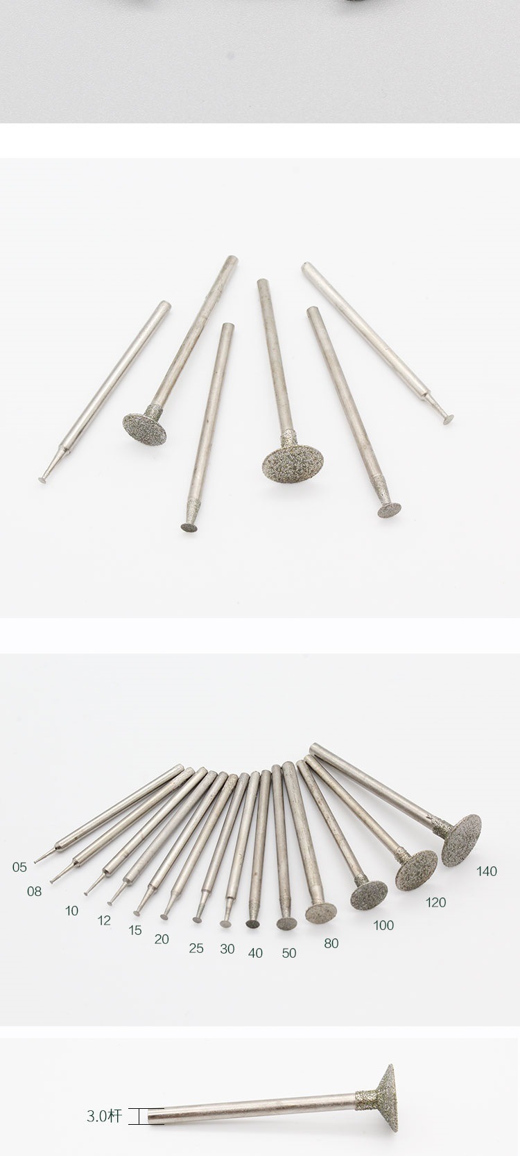 Pushpin Type Diamond Burrsdiamond Mounted Points Grinding Head (SED-dB-PP)