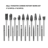 20PCS Power Tools Accessories Tungsten Carbide Burrs Set in Plastic Box (SED-RB-S20)