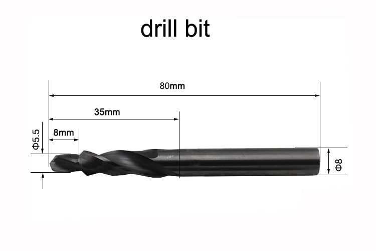 Tungsten Carbide Step Drill Bits with Black Oxide Coating (SED-SDB-B)