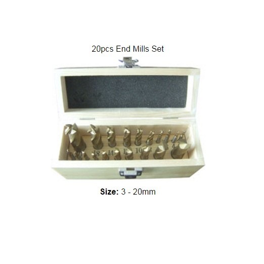 9PCS Ball Nose HSS End Mills with ANSI Standard (SED-EM9)