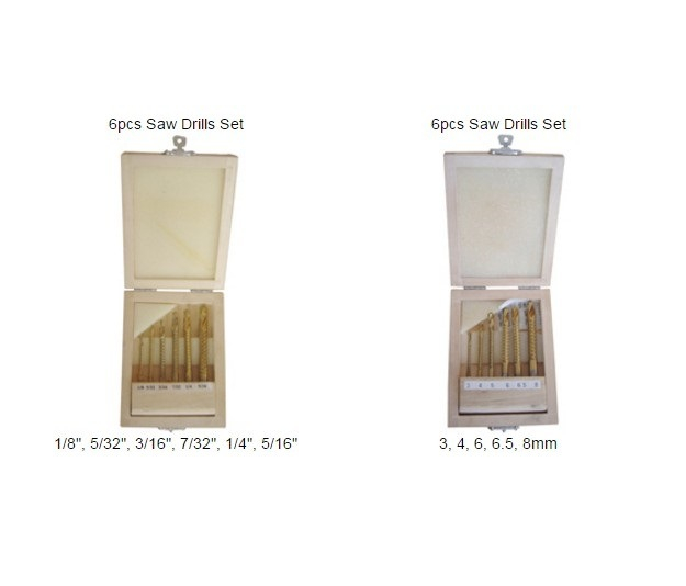 6PCS HSS Saw Drill Bits Set in Plastic Box (SED-SDS6)