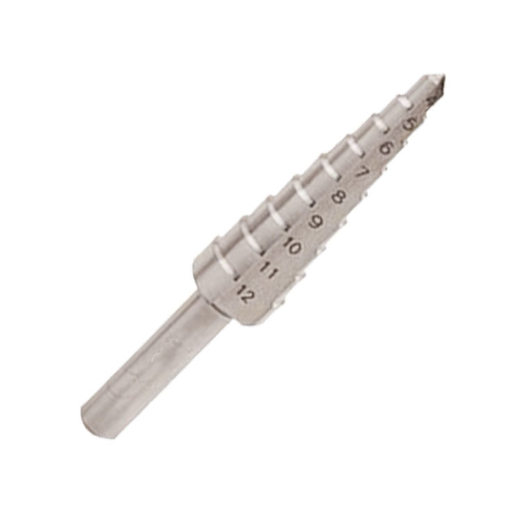 Tin-Coated Straight Flute HSS Step Drill Bit with Triangular Shank- (SED-SD-TS)