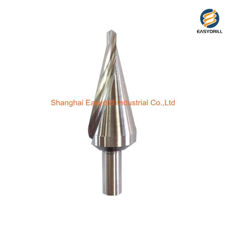 Metric Spiral Flute Hex Shank HSS Tube and Conical Step Drill Bit for Sheet Metal Tube Drilling (SED-HSDH)