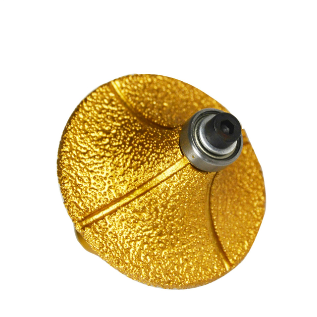 Vacuum Brazed Engraving Grinding Wheels Diamond Profile Wheel with Round Edge for Stones (SED-PW-VBR)