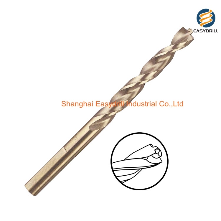 Fully Ground Triangle Shank HSS Drills Titanium HSS Pilot Point HSS Drill Twist Drill Bit for Metal Stainless Steel Aluminium Drilling (SED-HTTF)