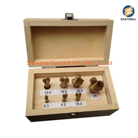 7PCS Titanium-Coated Cylindrical Shank 3 Flutes HSS Countersink Drill Bit Set for Metal (SED-CS3F-7)