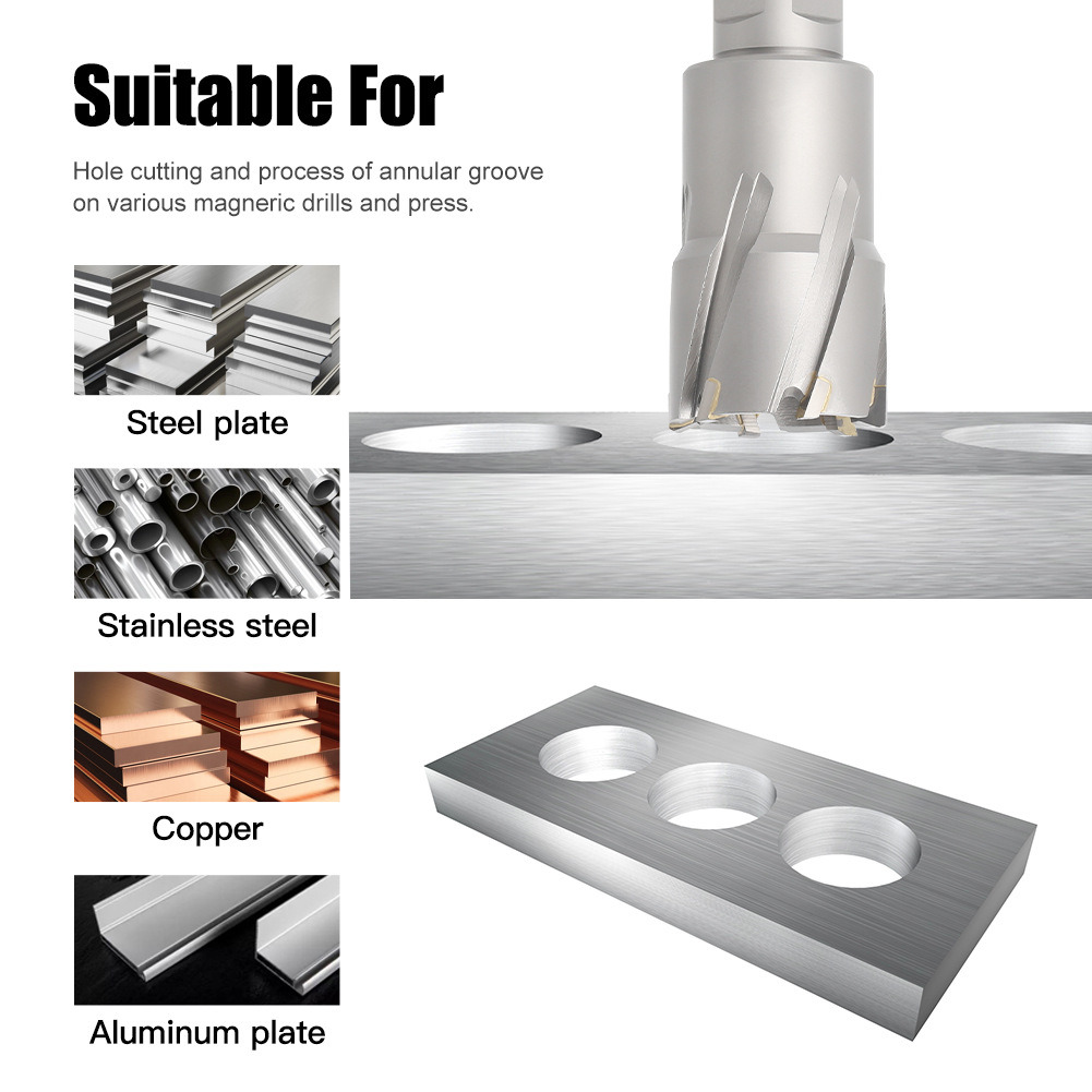 6PCS HSS Hollow Drill Bits HSS Annular Cutter for Stainless Steel, Metal Drilling etc (SED-HD-AS6)