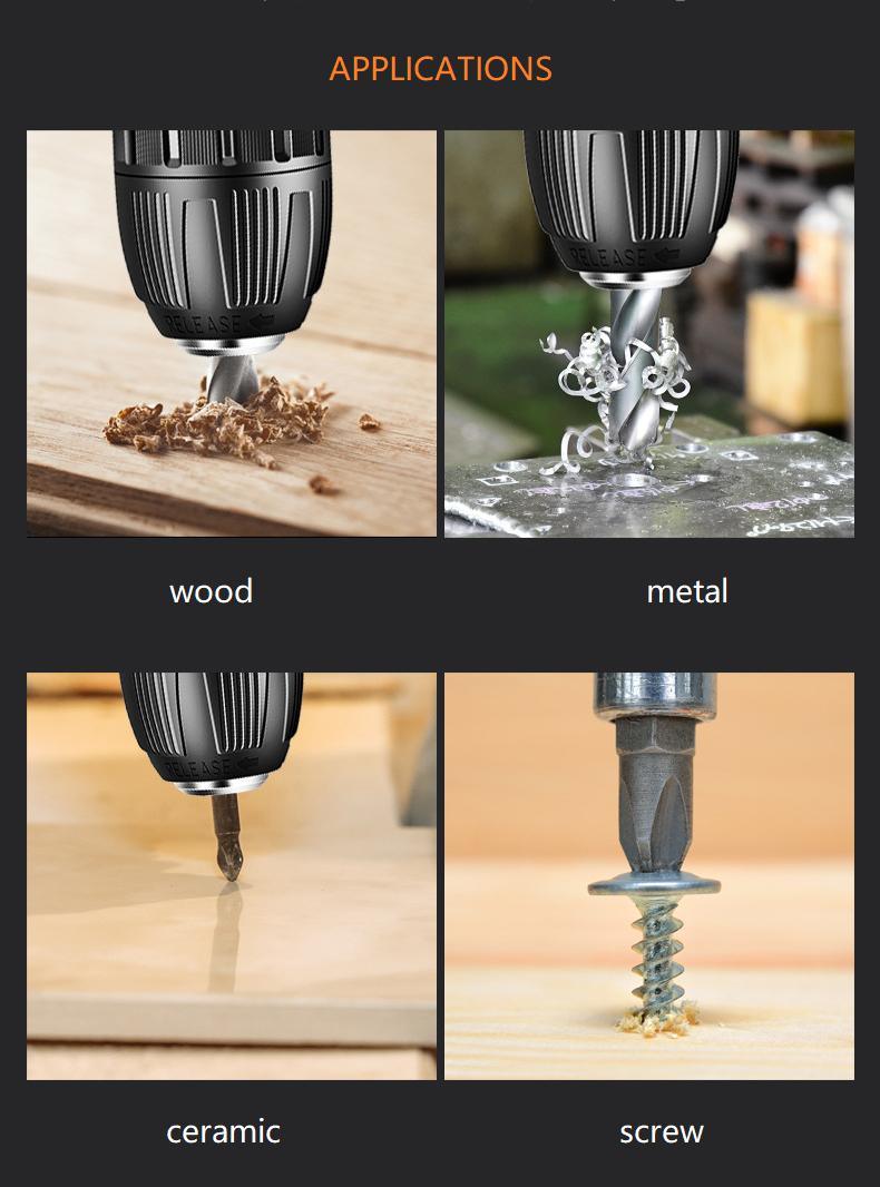 Power Tools Hand Rechargeable Lithium Electric Hand Drill