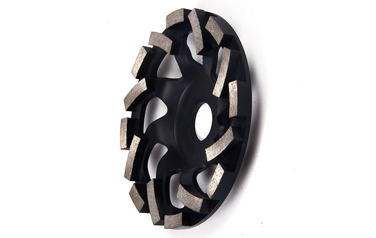 Turbo Wave Cup Wheels Diamond Cup Grinding Wheel with Shaped Thickening Segments (SED-GW-STS)