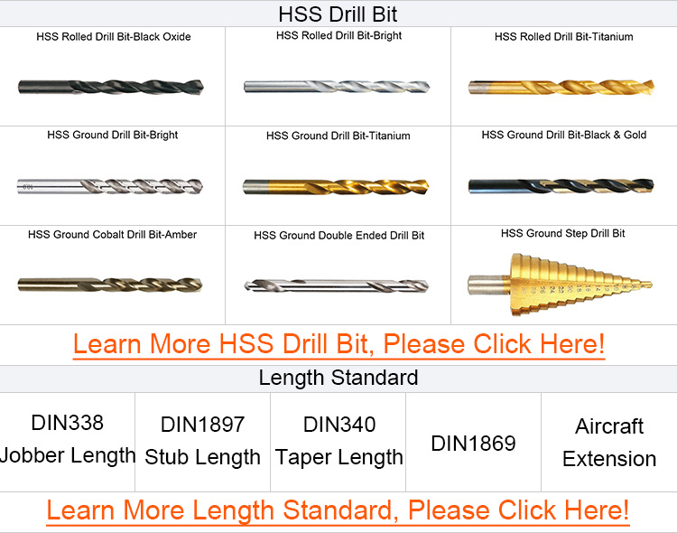 21PCS HSS Drills Metric DIN338 Bright White HSS Twist Drill Bits Set for Metal in Plastic Box (SED-DBS21-2)