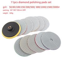11PCS Diamond Tool Diamond Polishing Pads Set for Masonry (SED-PP-S11)