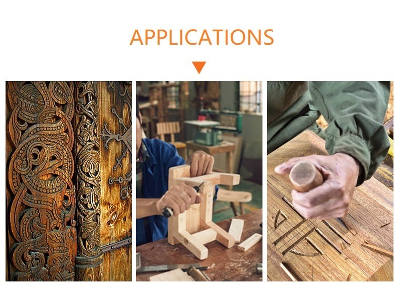 High Quality Hand Tools TPR Handle Wood Carving Chisels Wood Flat Chisels (SED-FC-TH)