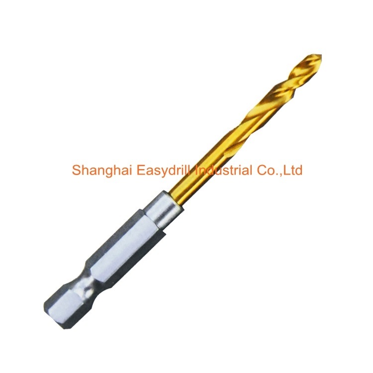 DIN338 HSS Jobber Drills Hex Shank HSS Twist Drill Bit for Stainless Steel Metal Aluminium PVC Iron Drilling (SED-HTHG)