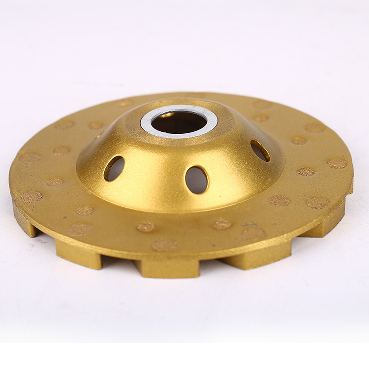 Turbo Wave Cup Wheels Diamond Cup Grinding Wheel for Masonry with Double Long Segments (SED-GW-TCL)