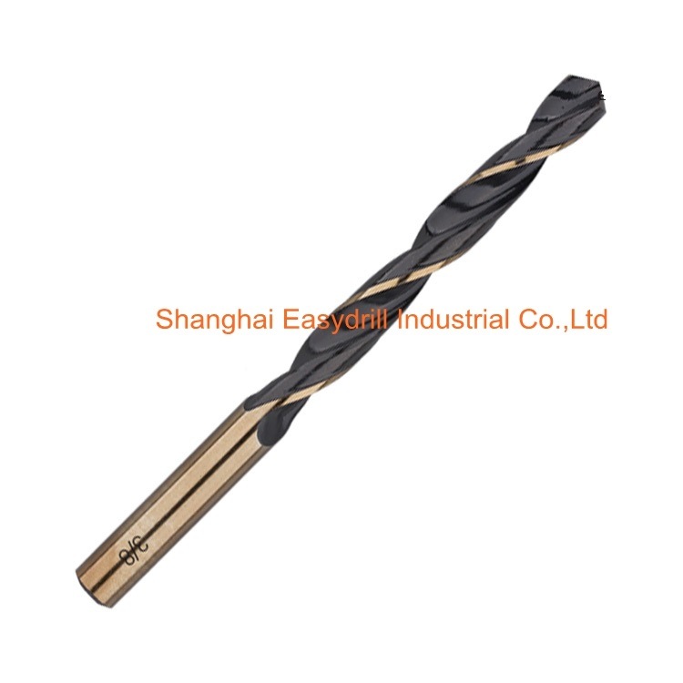 DIN338 Jobber Drill Twist Drill Bit Length Black and White Finish Rolled Forged HSS Twist Drills for Metal Stainless Steel Aluminium (SED-HTBW)