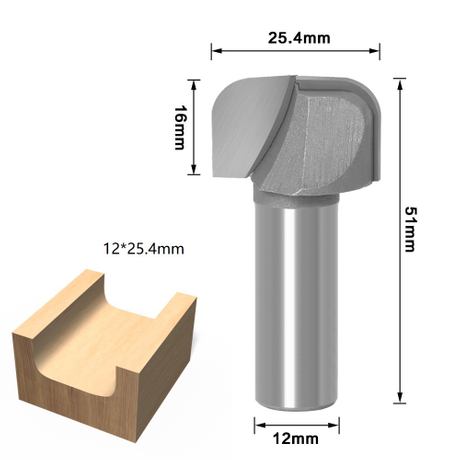 Woodworking Tools Double Arc Wood Router Bits Set Wood Hole Cutter Wood Milling Cutter (SED-MC-D2A)