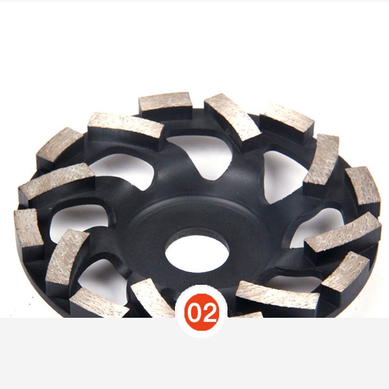 Turbo Wave Cup Wheels Diamond Cup Grinding Wheel with Shaped Thickening Segments (SED-GW-STS)