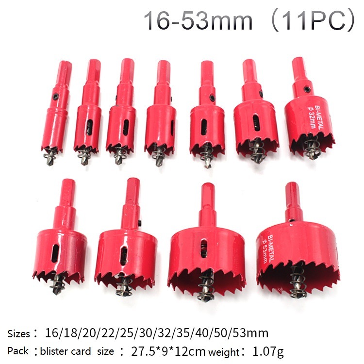 11PCS Drills Set HSS M42 Bi Metal Hole Saw Set in Box (SED-BMHS-S11)