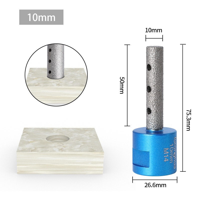 M14 Connection Vacuum Brazed Diamond Profile Router Bit with Straight Edge (SED-PRB-VBM14)