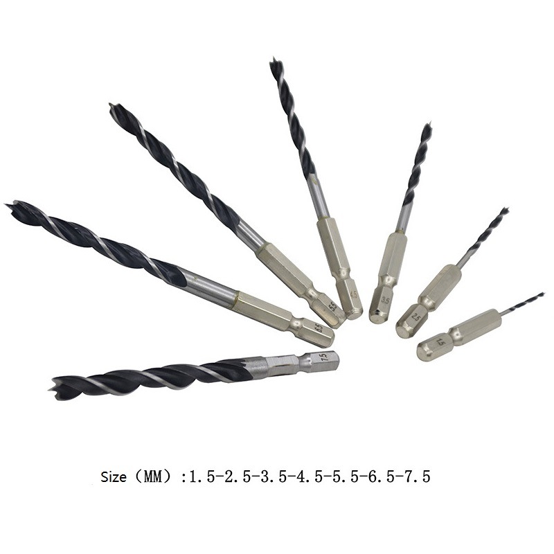 Hex Shank Wood Brad Point Twist Drill Bits (SED-BPD-HS)