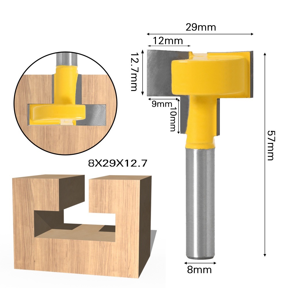 T Type Vertical Woodworking Tool Milling Cutter Wood Router Bits Set Wood Hole Cutter (SED-HC-TV)