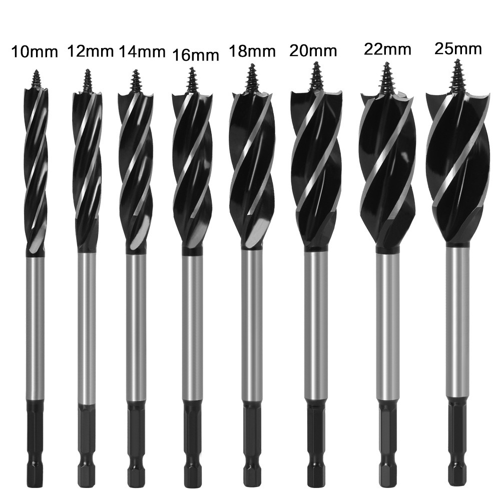 6PCS Drills Set Hex Shank Woodworking Auger Drill Bits Set with 4tips (SED-ADB-HS6)