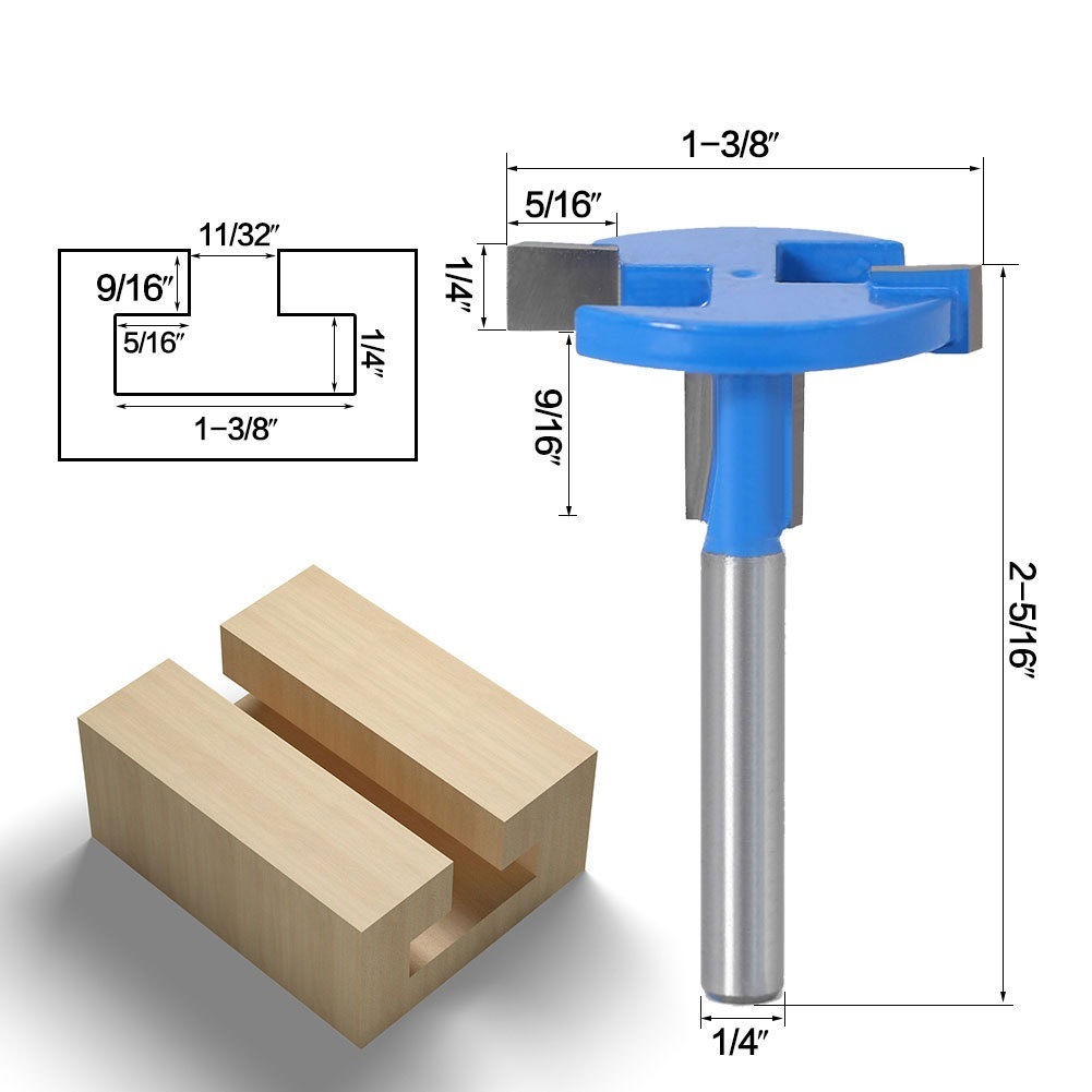 T Type Vertical Woodworking Tool Milling Cutter Wood Router Bits Set Wood Hole Cutter (SED-HC-TV)