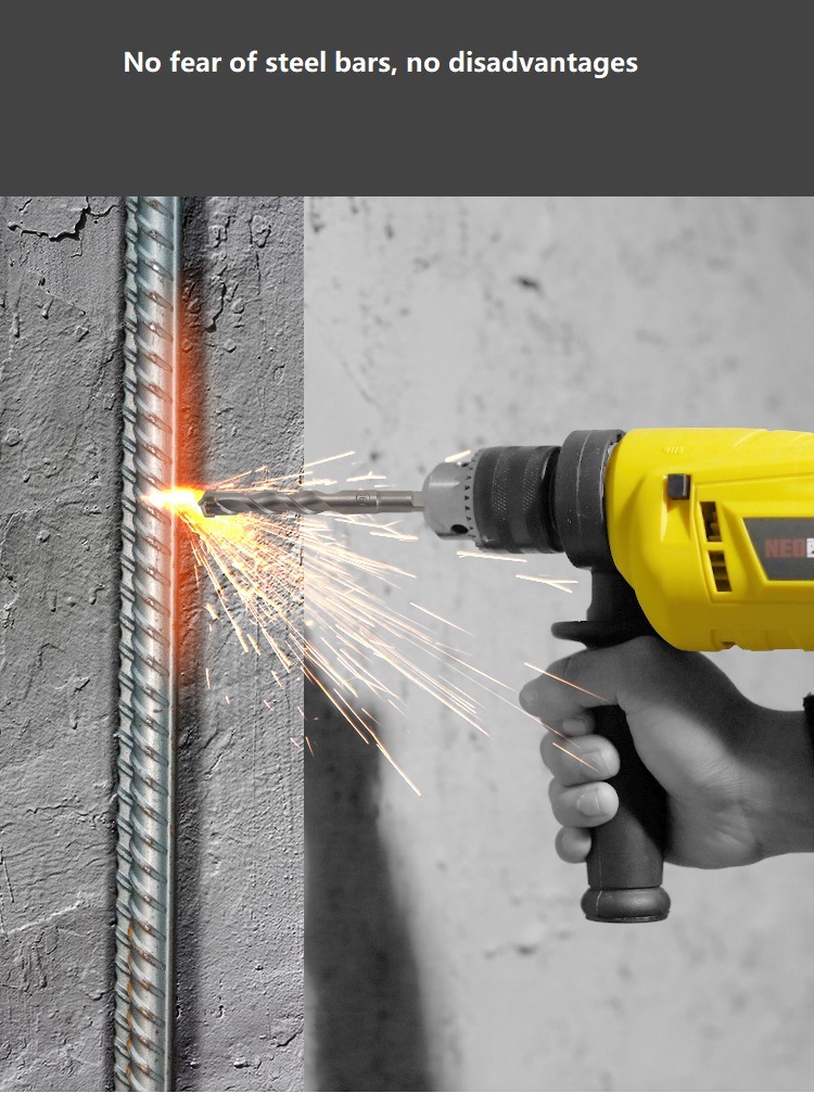 8PCS SDS Electric Hammer Drills Set SDS Chsiels SDS Plus Shank Drill Bits and Chisels Set (SED-SDC8)