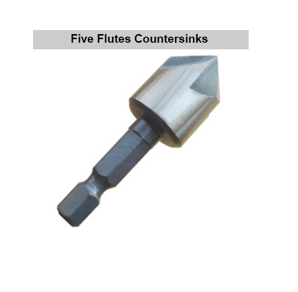 HSS Single Flute Countersink with Quick Change Hex Shank (SED-CS1F-HS)