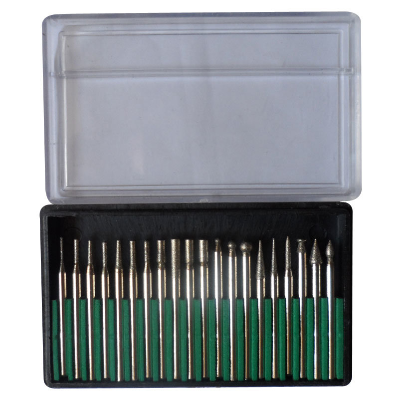 20PCS Diamond Tools Diamond Grinding Head Electroplated Diamond Burrs Set in Box (SED-DBS-S20)