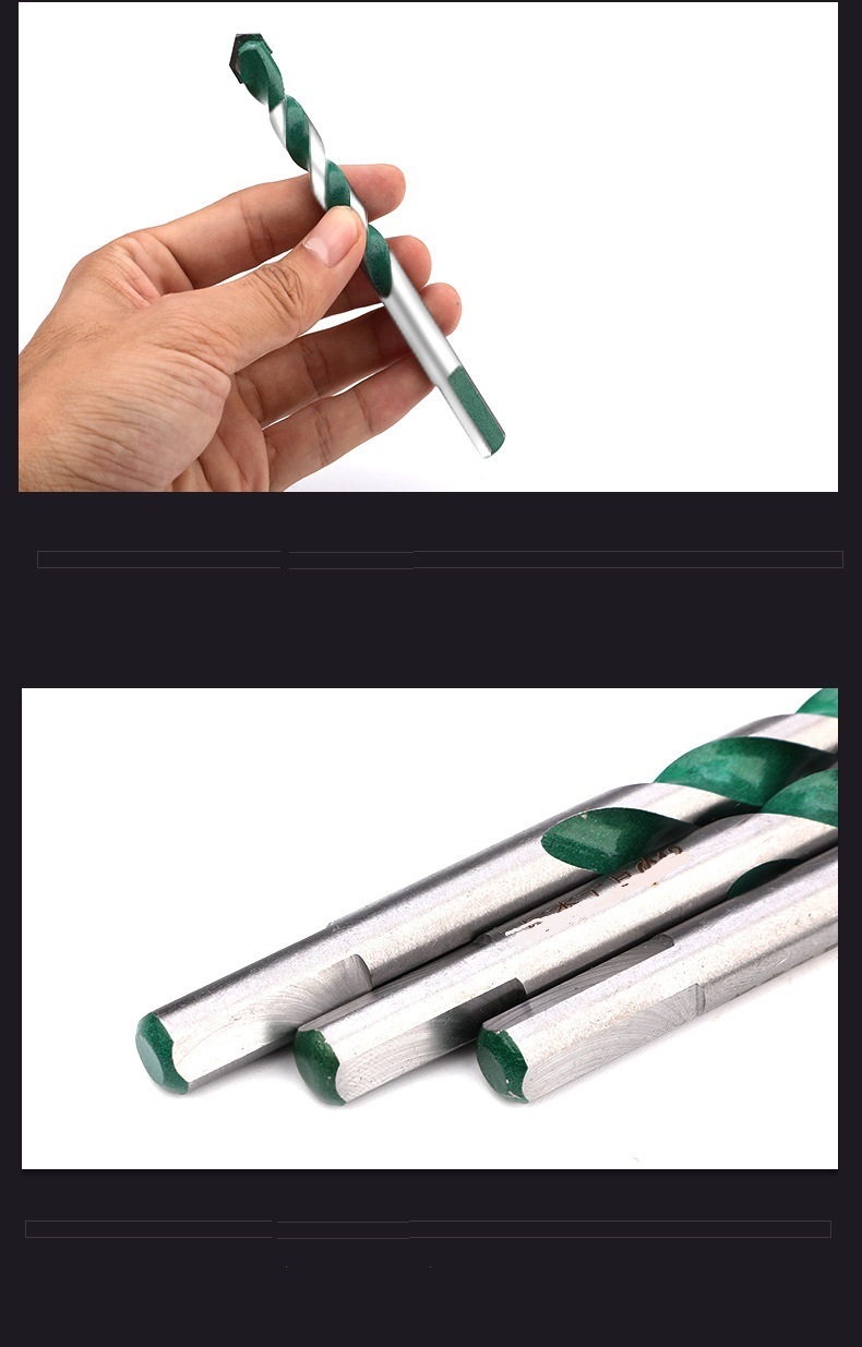 10PCS Drills Set Carbide Tip Multifunction Drill Bits Set for Drilling Stone, Concrete, Wood, Plastic, Brick and Tiles (SED-MTD-S10)