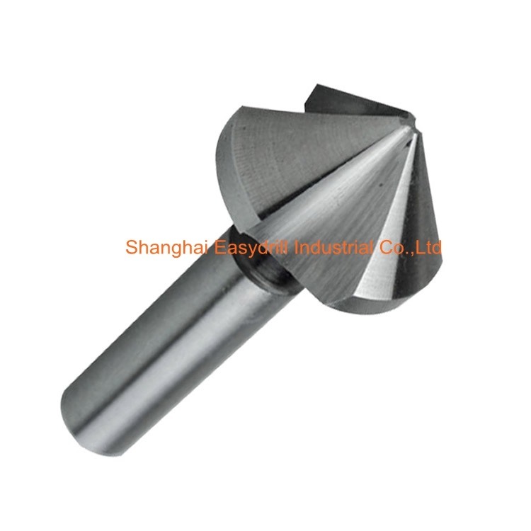 8PCS Cylindrical Shank 90 Degree 3 Flute HSS Countersink Drill Bit Set for Metal (SED-CS3F-8)