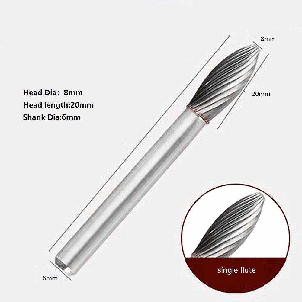 H Type Power Tools Accessories Rotary Files Tungsten Carbide Burr (SED-RB-H)