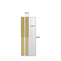 Cylinder Type Electroplated Diamond Mounted Points Diamond Burr with Gold Coating (SED-MPE-CG)