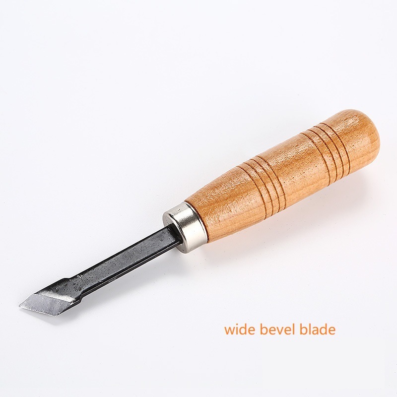 6PCS Hand Tools Wood Flat Chisels Wooden Handle Wood Carving Chisels Set in Box (SED-CCW-S6)