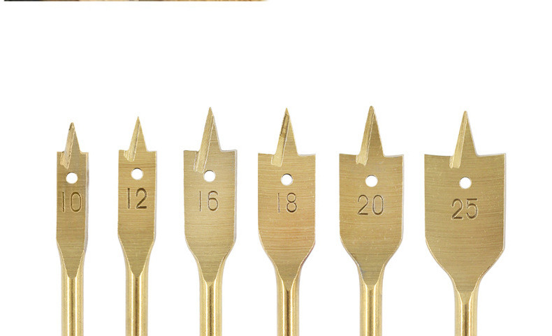 6PCS Tin-Coated Flat Drill Bits Wood Spade Drill Bits Set (SED-TSD6)
